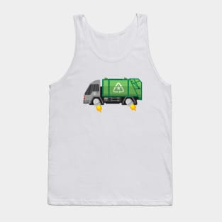 Outer Space Bin Lorry Rocket Design Tank Top